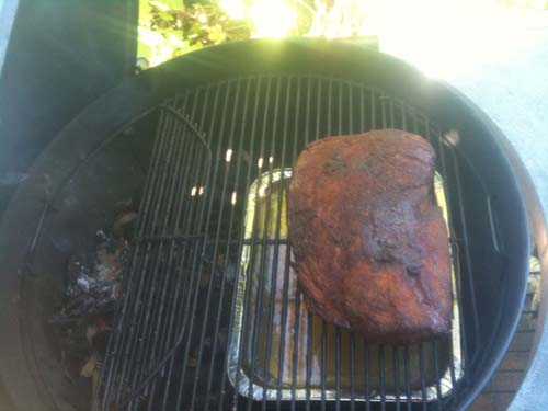 Pulled pork efter 5 timer